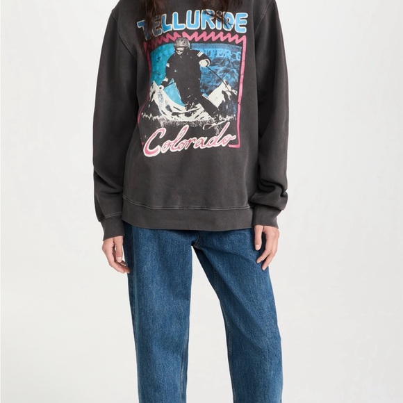 Vintage Telluride Poster Oversized Crewneck Pullover Sweatshirt (XS) - Picture 2 of 3